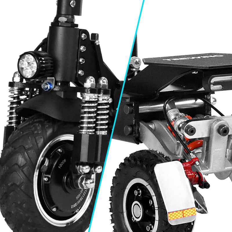 Damping  System of Teewing T3 electric there wheel scooters