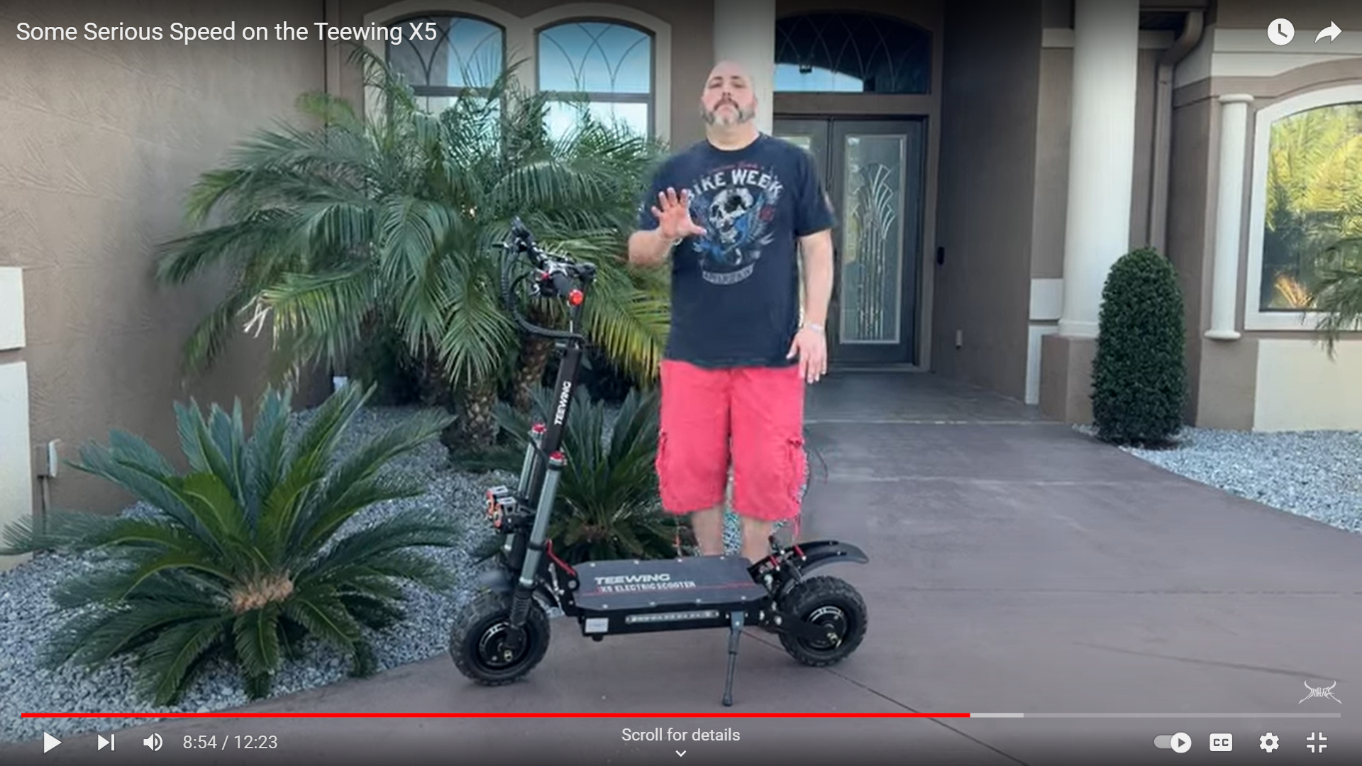 Load video: Video Review of Teewing X5 40mph Electric Scooter