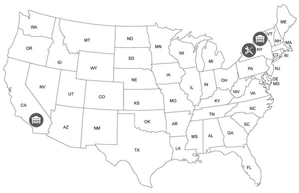 Teewing US Warehouse and Maintenance Center Map