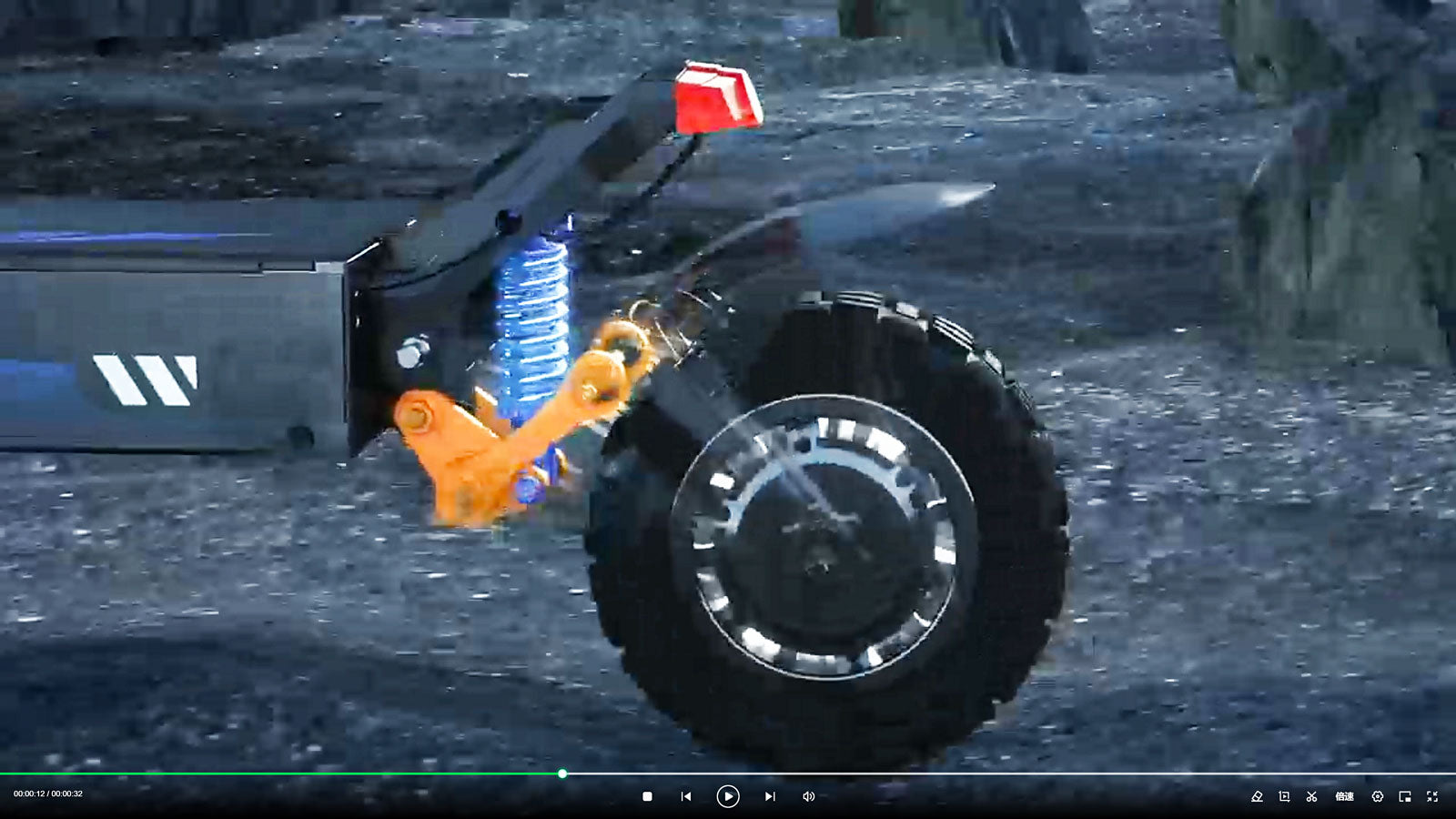 Load video: Telelever-Suspesnion-System-of-Teewing-Mars-Fastest-Electric-Scooters