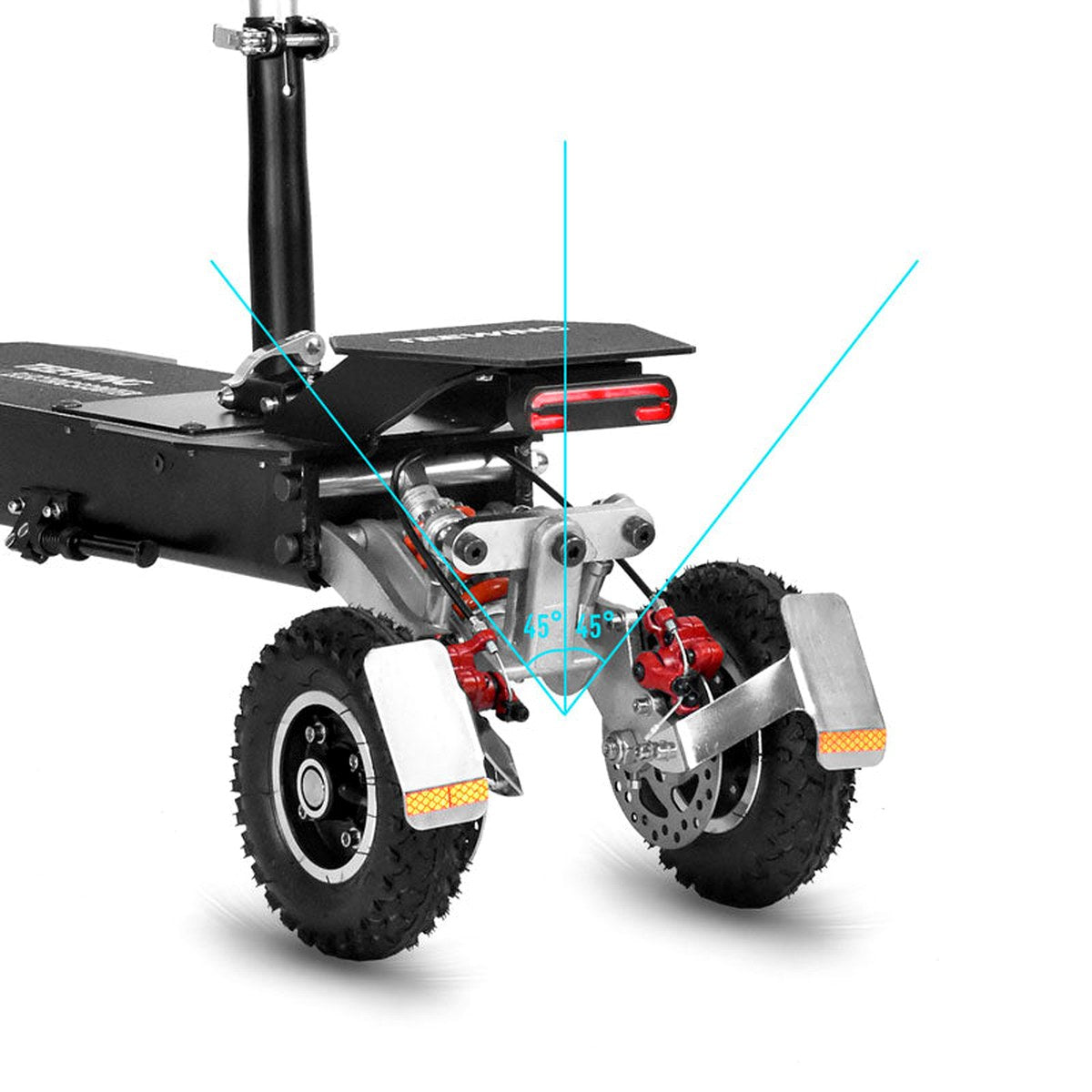 Self-Stabilizing Mechanism of TEEWING T3 1000W Electric Three Wheel Scooter