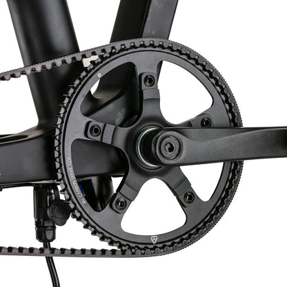 Carbon Belt of Teewing T20 Carbon Fiber Electric Folding Bike black