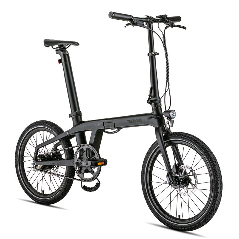 Teewing T20 Carbon Fiber Electric Folding Bike black Right Front