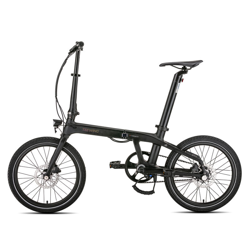 Teewing T20 Carbon Fiber Electric Folding Bike black Left Side