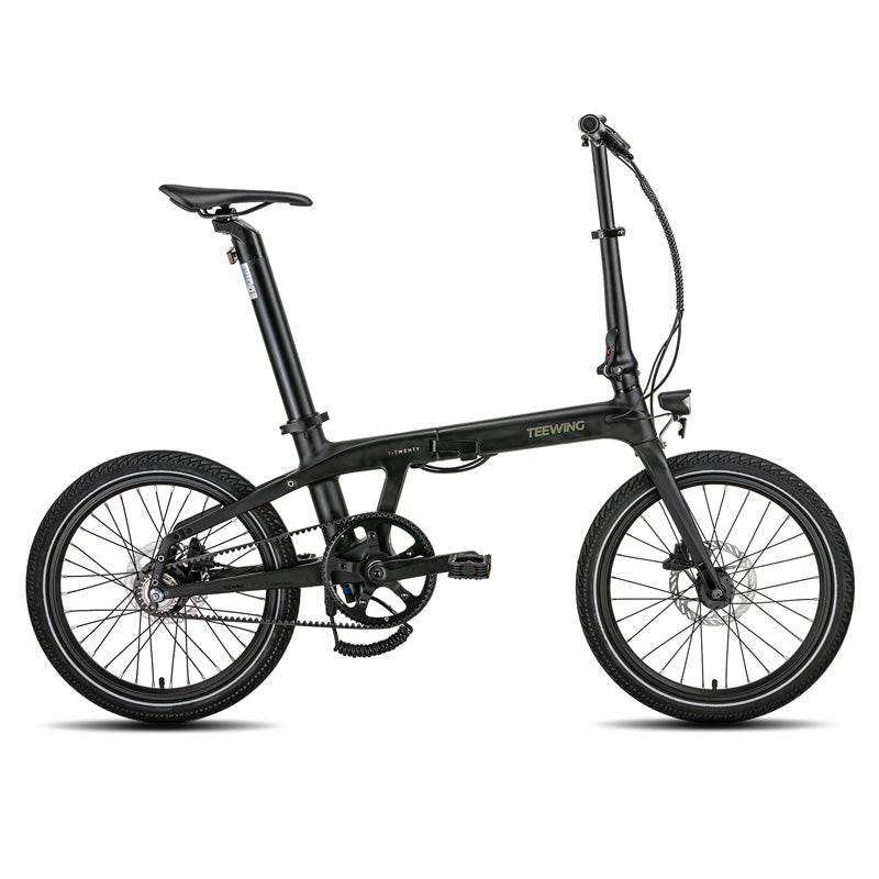 Teewing T20 Carbon Fiber Electric Folding Bike black Right Side