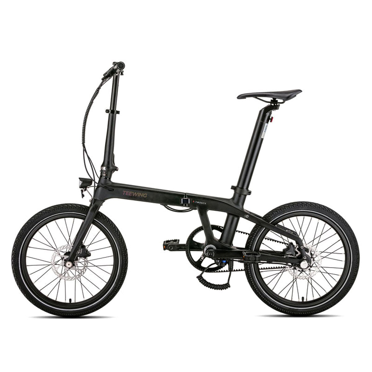 TEEWING T20 Carbon Fiber Electric Folding Bike black Left Side