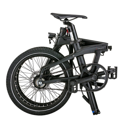 TEEWING T20 Carbon Fiber Electric Folding Bike black Folded