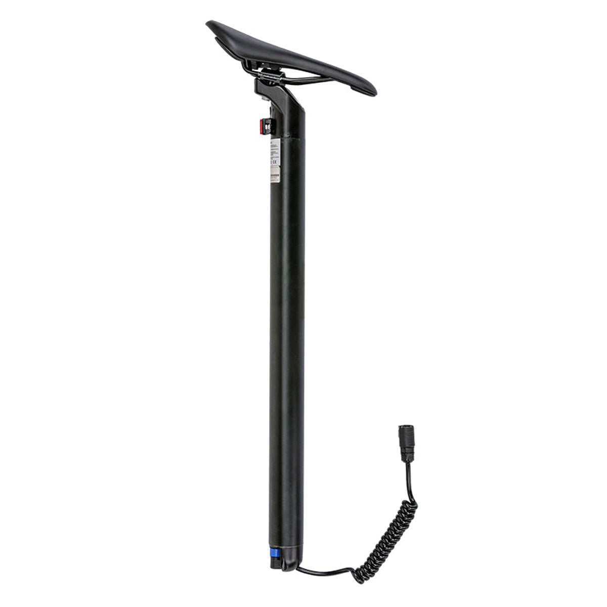 Portable Seat Post Battery of TEEWING T20 Carbon Fiber Electric Folding Bike black