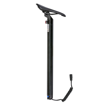 Portable Seat Post Battery of TEEWING T20 Carbon Fiber Electric Folding Bike black