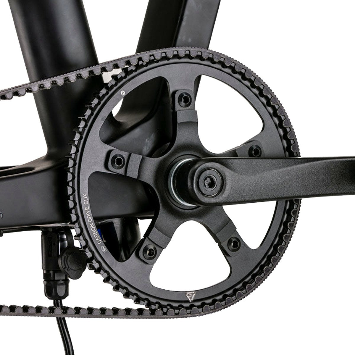 Carbon Belt of TEEWING T20 Carbon Fiber Electric Folding Bike black