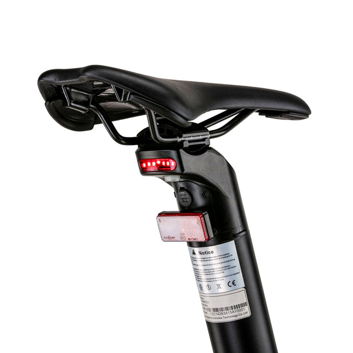 Saddle of TEEWING T20 Carbon Fiber Electric Folding Bike black